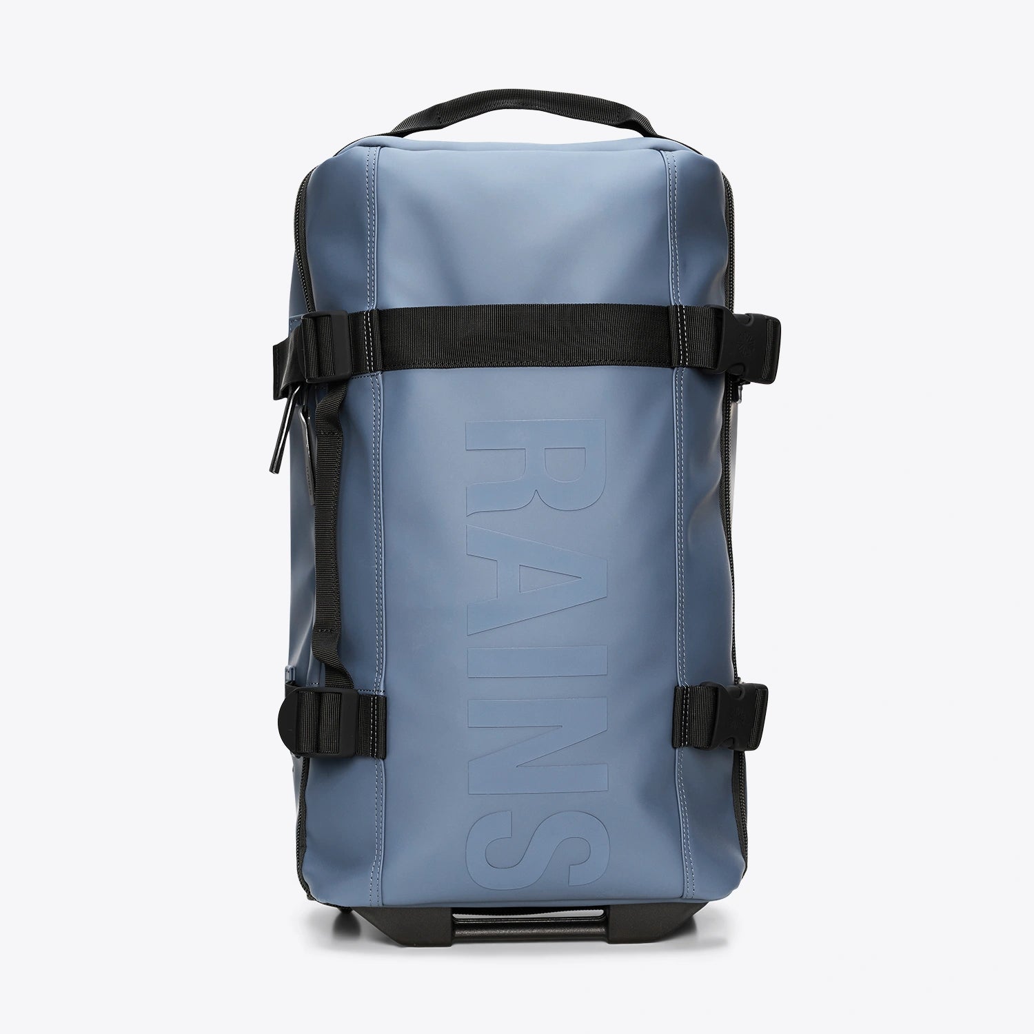 Texel Cabin Bag Small Blue Dusk Suitcase shown with water-resistant design and adjustable straps.