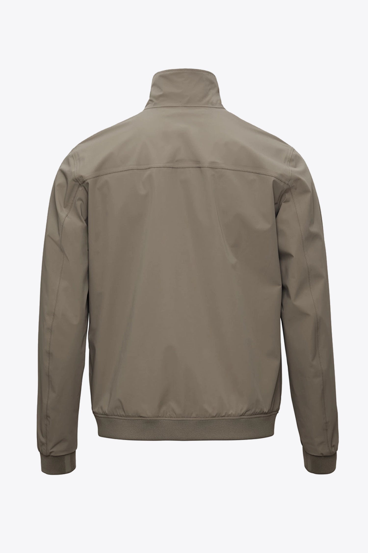 Back view of the Era Apex Sand Jacket showcasing its lightweight and stylish design.
