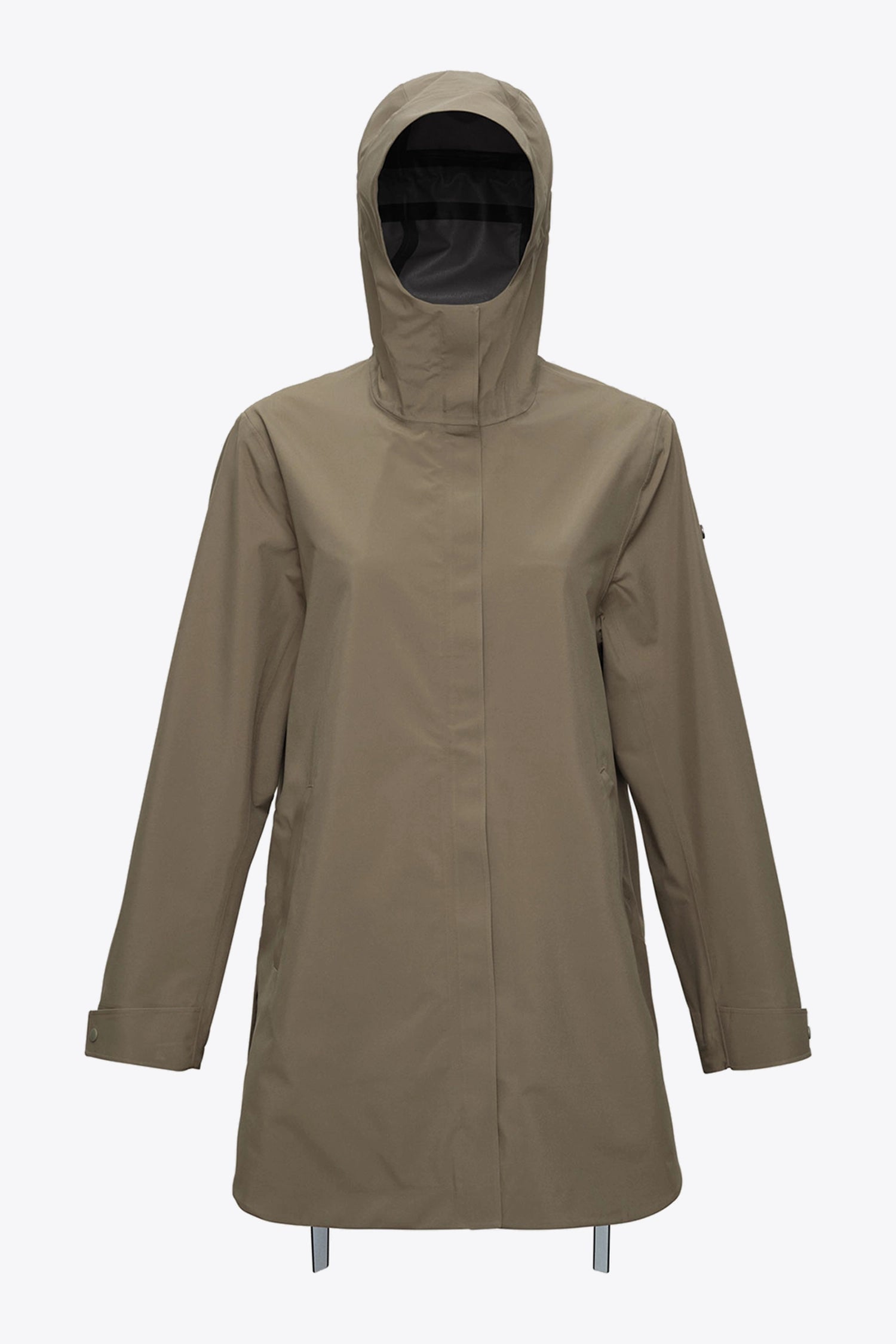 Flair II Short Cedar Jacket in a light brown color, featuring a hood and windproof design.