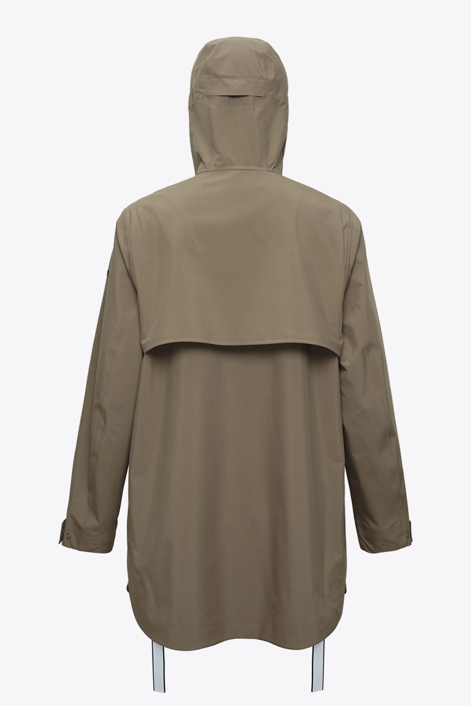 Back view of the Flair II Short Cedar Jacket showcasing its lightweight and waterproof features.