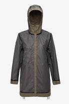 Flair II Short Cedar Jacket front view showcasing waterproof and windproof features.