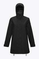 Flair II Short Onyx Jacket front view, windproof and waterproof with a relaxed fit for layering.