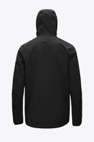 Back view of the Hood II Onyx Jacket showcasing its sleek design and adjustable hood.