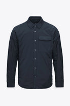 Trip II Midnight Overshirt in black, lightweight, windproof, and water-repellent summer jacket with zipped chest pocket.