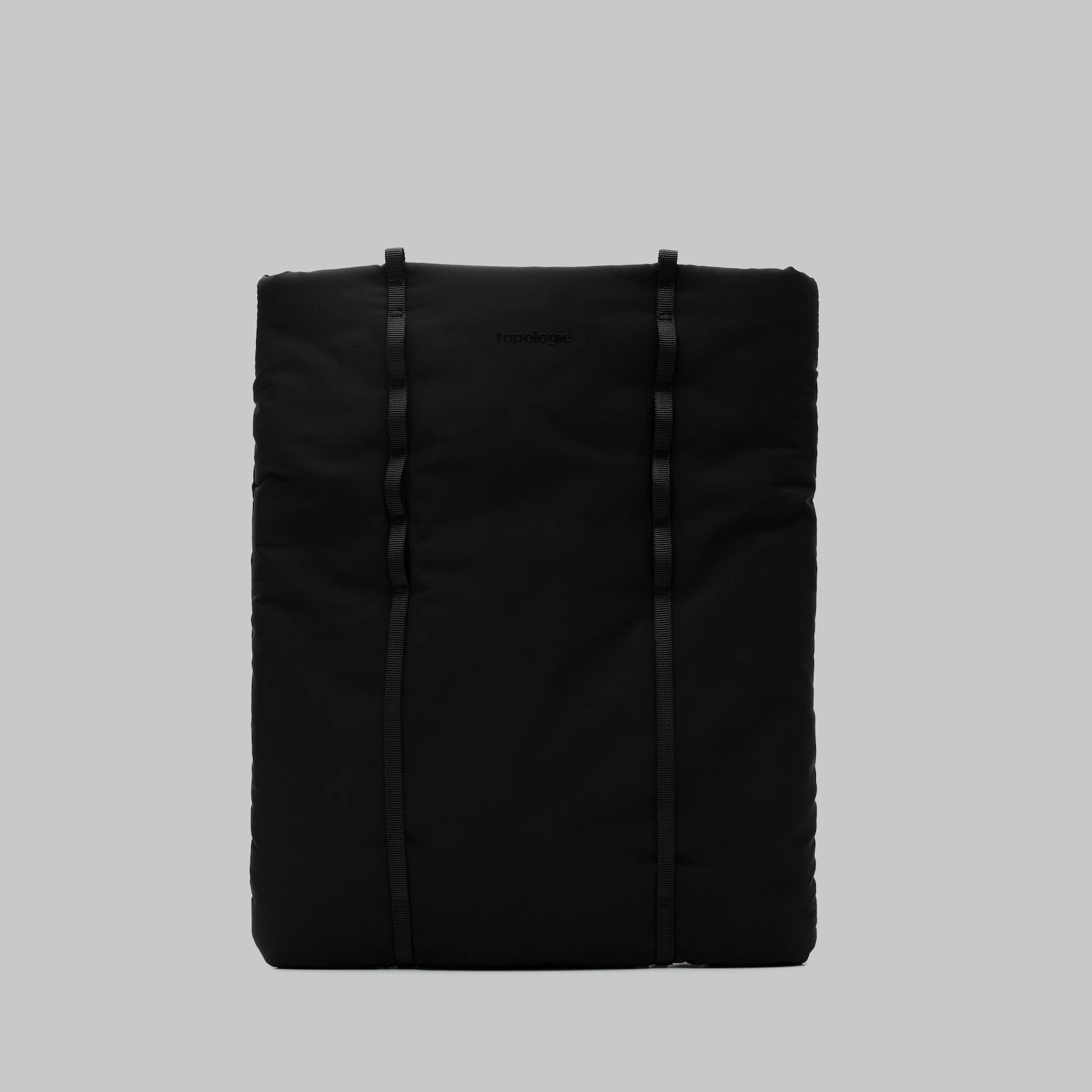 16" Cloud Shopper Black Tech Sateen Shoulder Bag