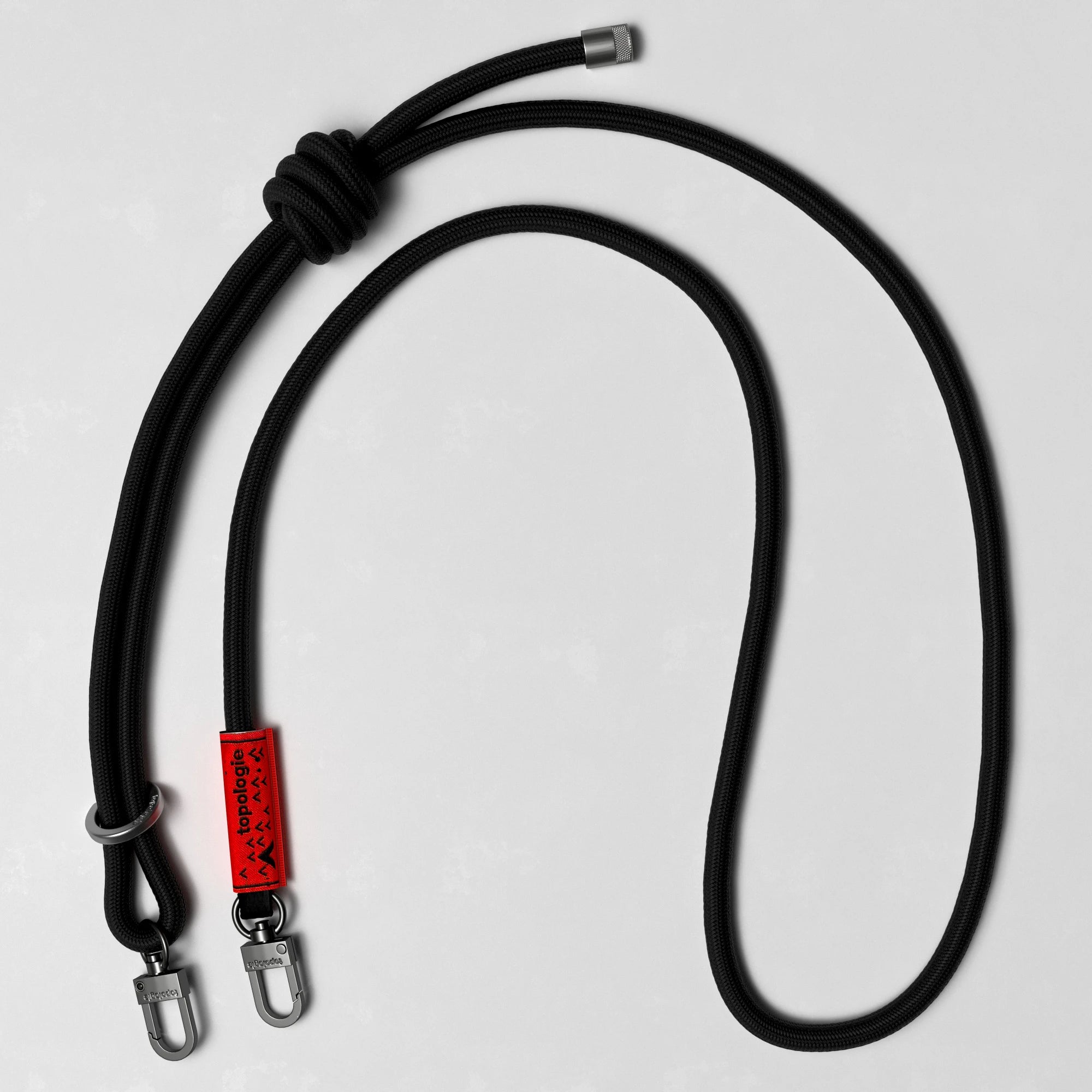 8.0mm Rope Strap Black Solid Koord