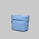 Besace Chambray Silky Peach Bag in blue color with zipper closure and lightweight design.