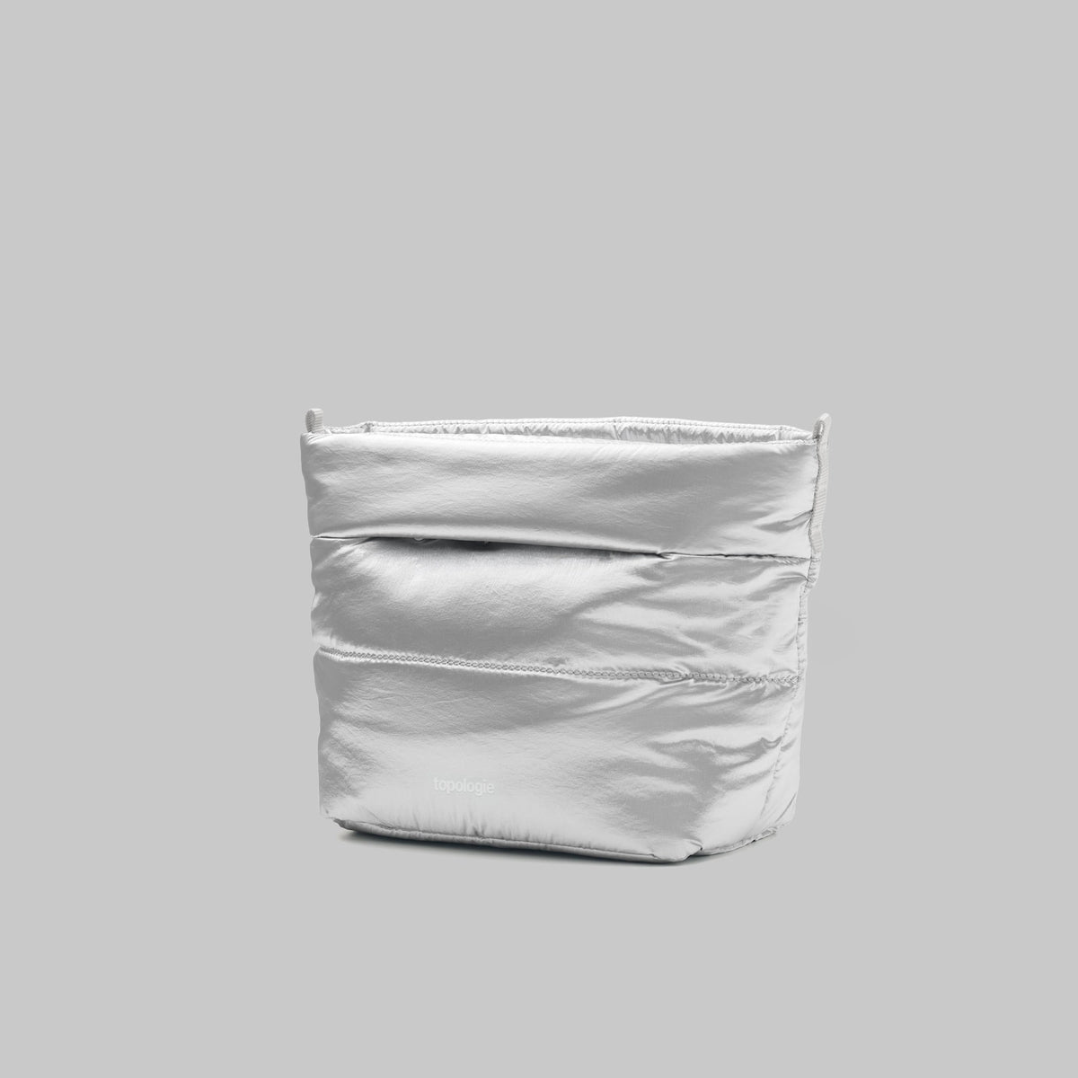 Besace Chrome Space Coated Bag in sleek white, perfect for daily accessories and small items.
