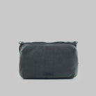 Bottle Sacoche Large Burnt Ash Papery Bag in dark gray with two main zipped compartments.
