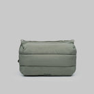 Bottle Sacoche Large Moss Silky Peach Bag, water repellent fabric, compartments for bottle or umbrella, recycled nylon.