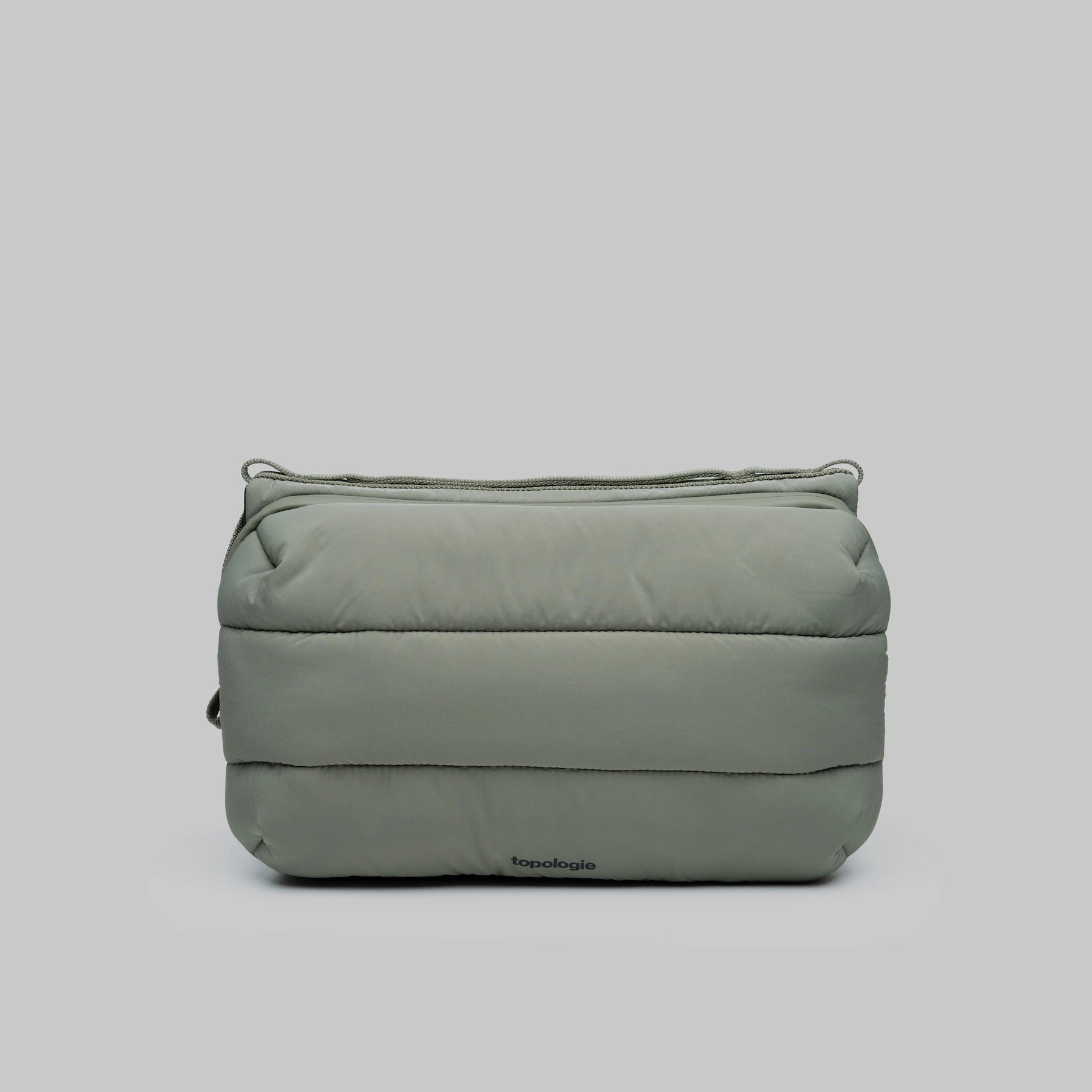 Bottle Sacoche Large Moss Silky Peach Bag, water repellent fabric, compartments for bottle or umbrella, recycled nylon.