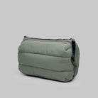 Bottle Sacoche Large Moss Silky Peach Bag in a stylish green design with a soft padded exterior.