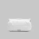 Bottle Sacoche Medium Ecru Matt Coated Bag in white with a sleek design and Topologie logo visible.