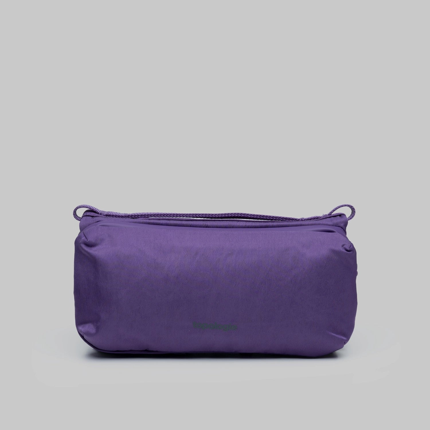 Bottle Sacoche Medium Purple Washed Silk Nylon Bag in vibrant purple color, perfect for carrying bottles and umbrellas.