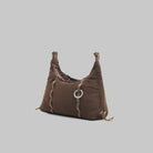 Cloud Hobo XS Cocoa Vintage Ripstop Shoulder Bag featuring drawstring details and daisy chain webbing.