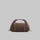 Cloud Hobo XS Cocoa Vintage Ripstop Shoulder Bag in stylish brown, showcasing its unique design and quality fabric.