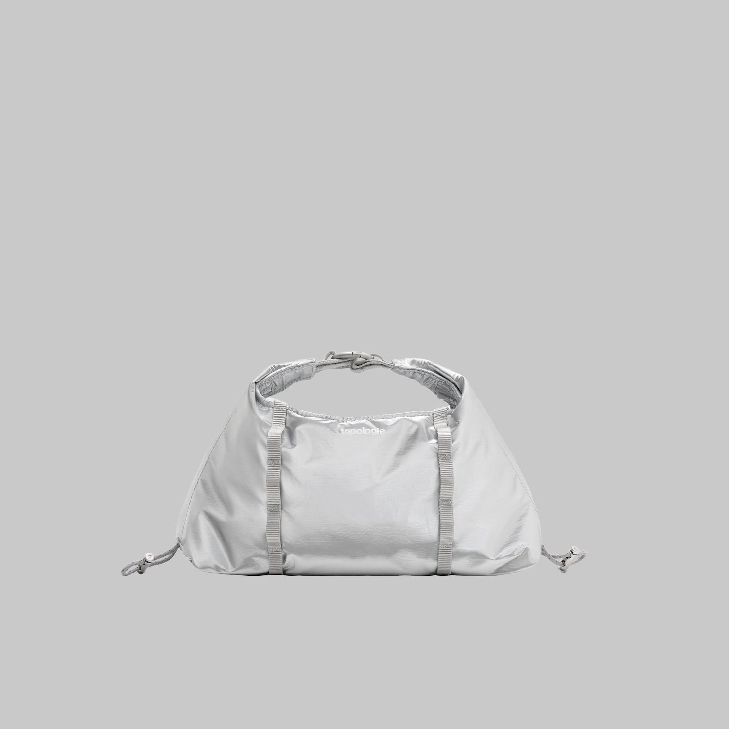 Cloud Hobo XS Chrome Space Coated Shoulder Bag in sleek gray design with drawstring detail.