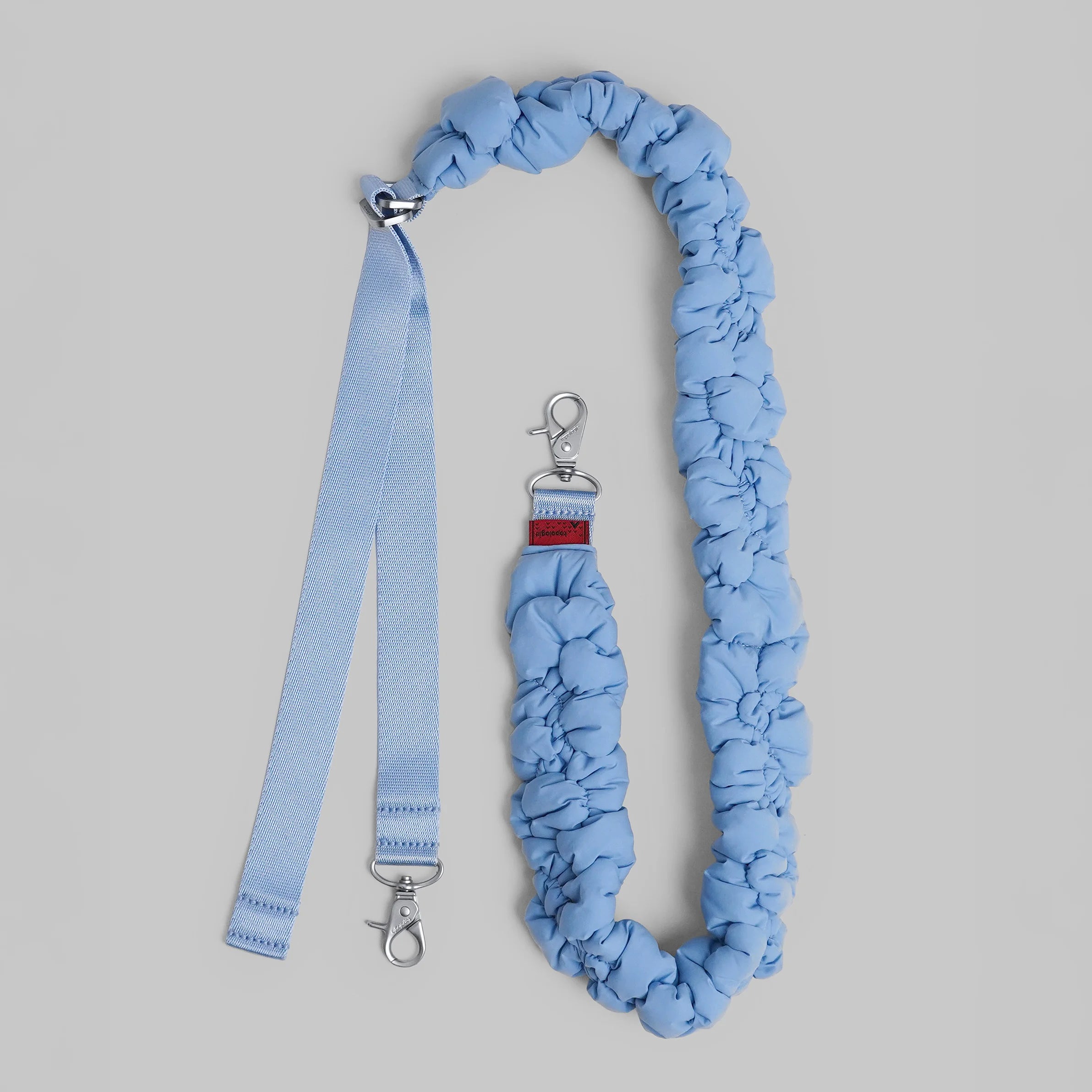 Cloud Strap Chambray Silky Peach with adjustable length and plushy texture for comfort.
