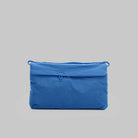 Flat Sacoche Small Sonic Vintage Ripstop Bag in vibrant blue with zipped compartments and daisy chain webbing.
