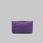 Phone Sacoche 90 Purple Washed Silk Nylon Bag with four zipped compartments and water repellent fabric.