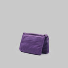 Phone Sacoche 90 Purple Washed Silk Nylon Bag in a stylish purple design with multiple compartments.