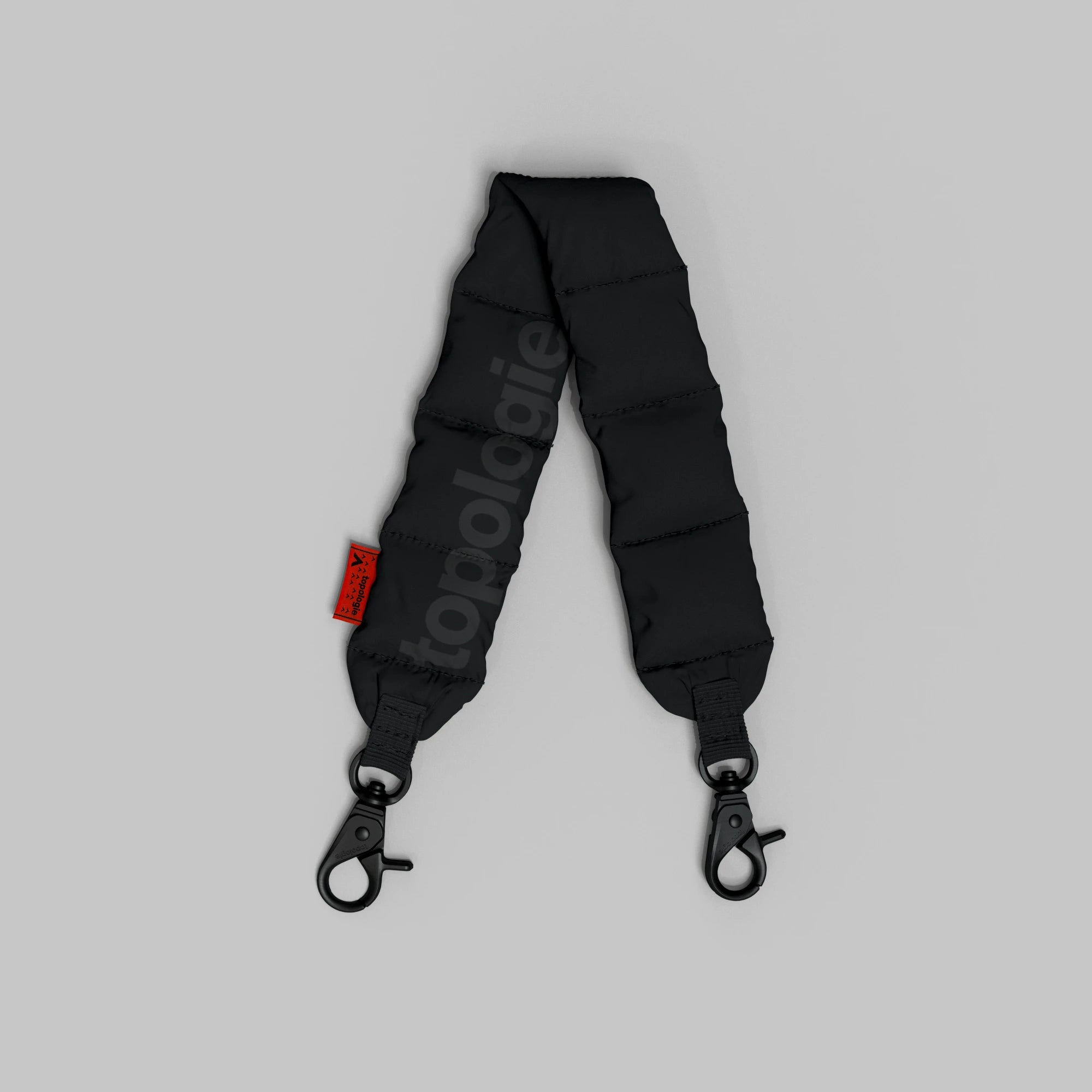 Puffer Wrist Strap Black Tech Sateen Sangle