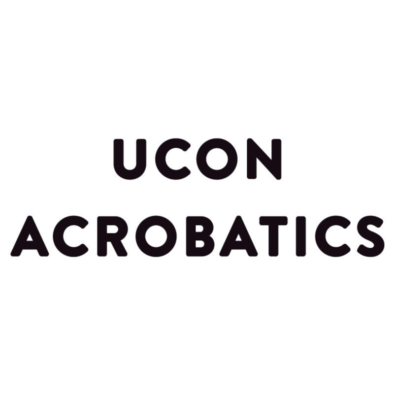 Text 'UCON ACROBATICS' on a white background