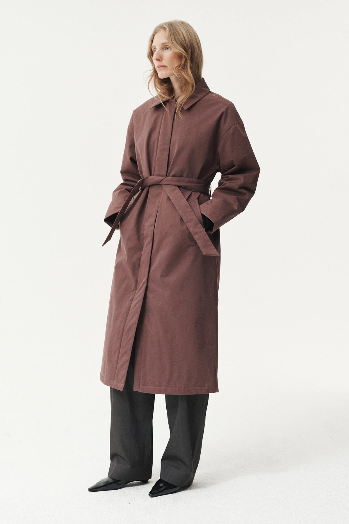 Rachel G Nin Spin Plum AW26 Cappotto