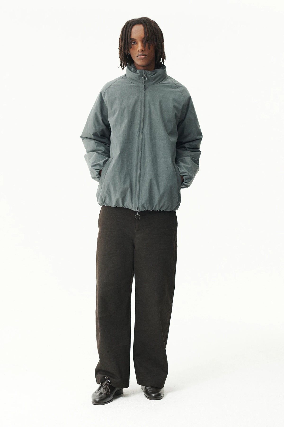 Short Tracker Washed Tencel Faded Grey AW26 Coat