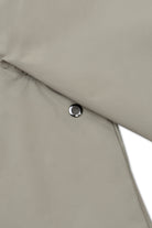Detail view of the Terror Weather Nylon Light Army Coat showcasing soft touch fabric and stylish design.