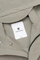 Interior view of the Terror Weather Nylon Light Army Coat showing the label and size L.