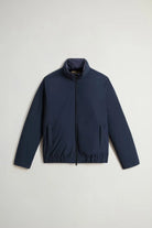 Cloud Lewis Bomber Melton Blue Coat - Premium down filled bomber jacket for fall and winter weather.