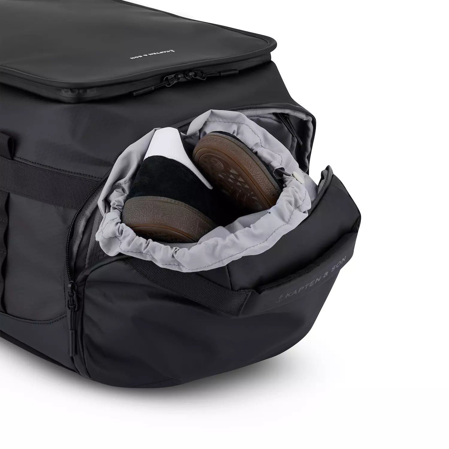 Kapten and Son Lisbon Duffle Backpack All Black_6