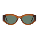 Dax Bronze Sunglasses with solid green lenses and eco-made bio nylon frame for UV protection