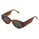 Dax Bronze Sunglasses featuring solid green lenses and eco-friendly bio nylon frame with UV 400 protection.