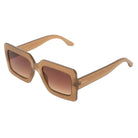 Lana Sahara Sunglasses featuring gradient brown lenses and eco-made bio nylon frame, perfect for UV protection.