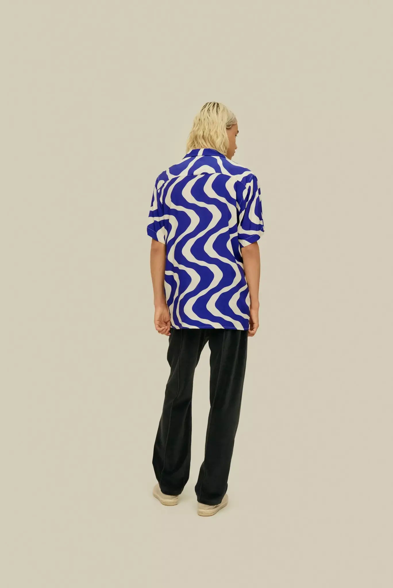 OAS Blue Rippling Viscose Shirt_3