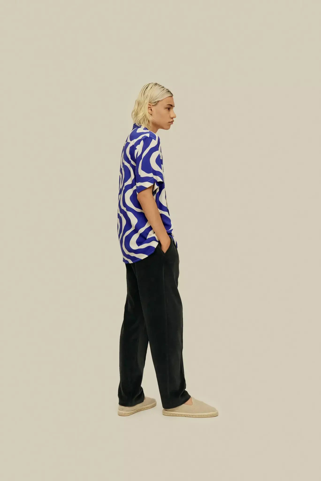 OAS Blue Rippling Viscose Shirt_6