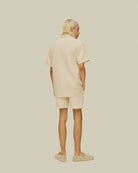 OAS Ecru Porto Waffle Shorts_4
