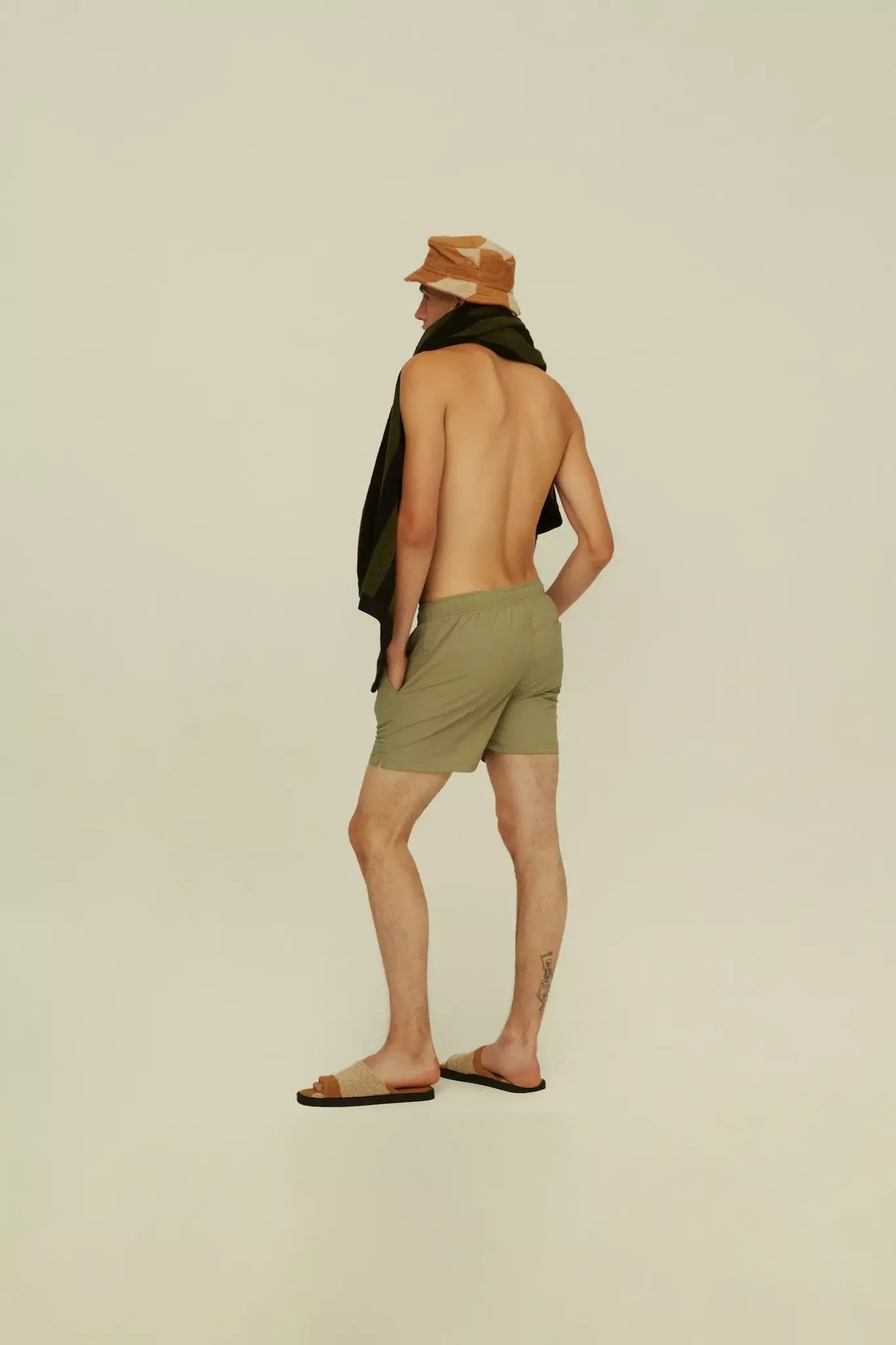 OAS Green Nylon Swim Shorts_3