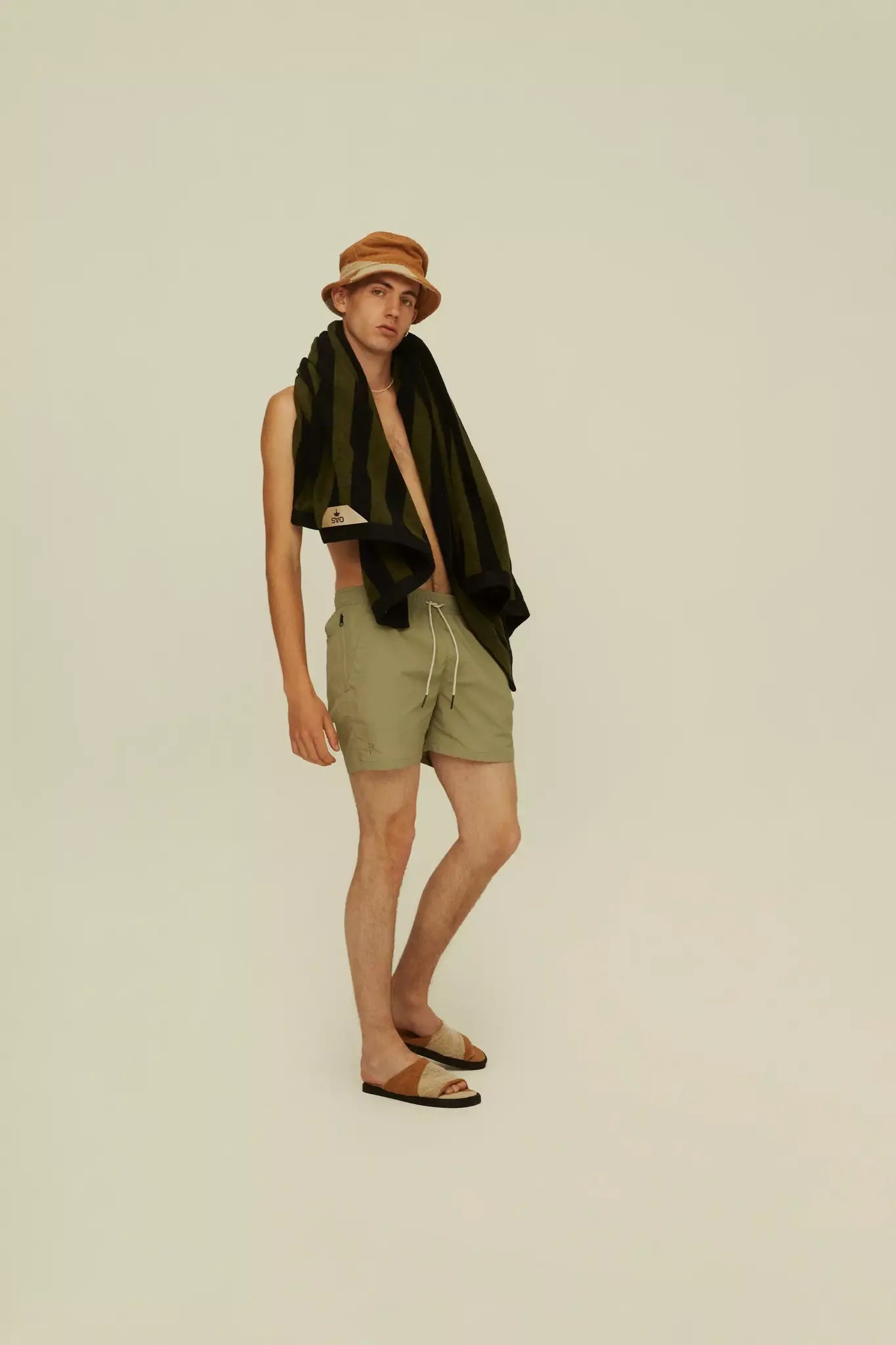 OAS Green Nylon Swim Shorts_4