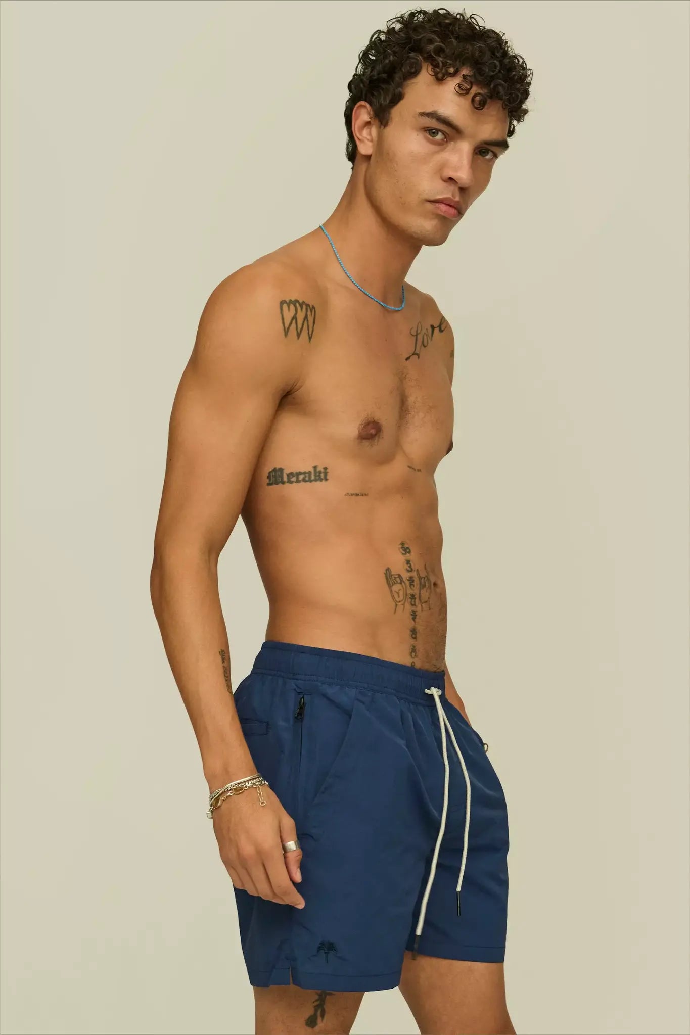 OAS Navy Nylon Swim Shorts_5