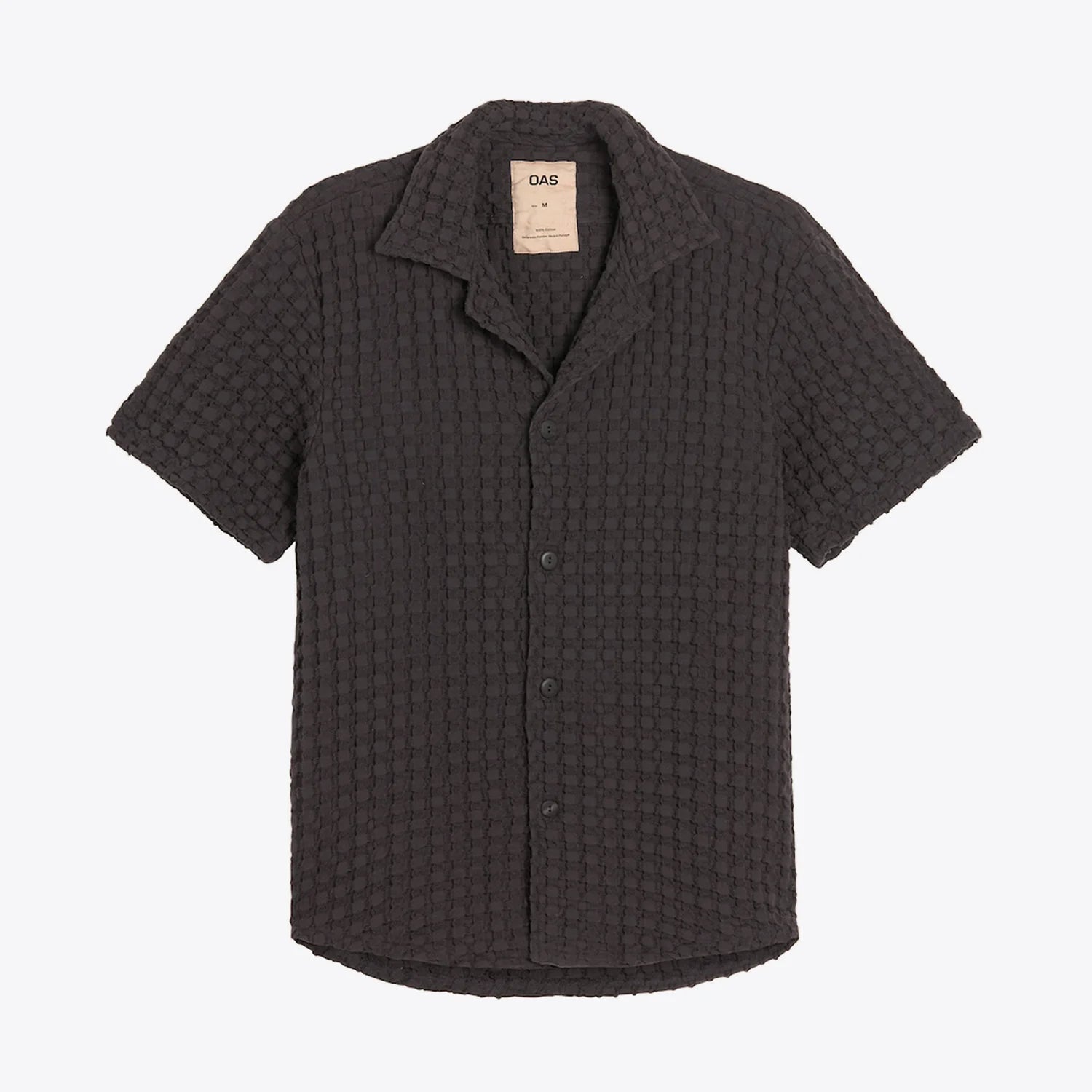 OAS Nearly Black Cuba Waffle Shirt_1