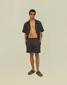 OAS Nearly Black Porto Waffle Shorts_9