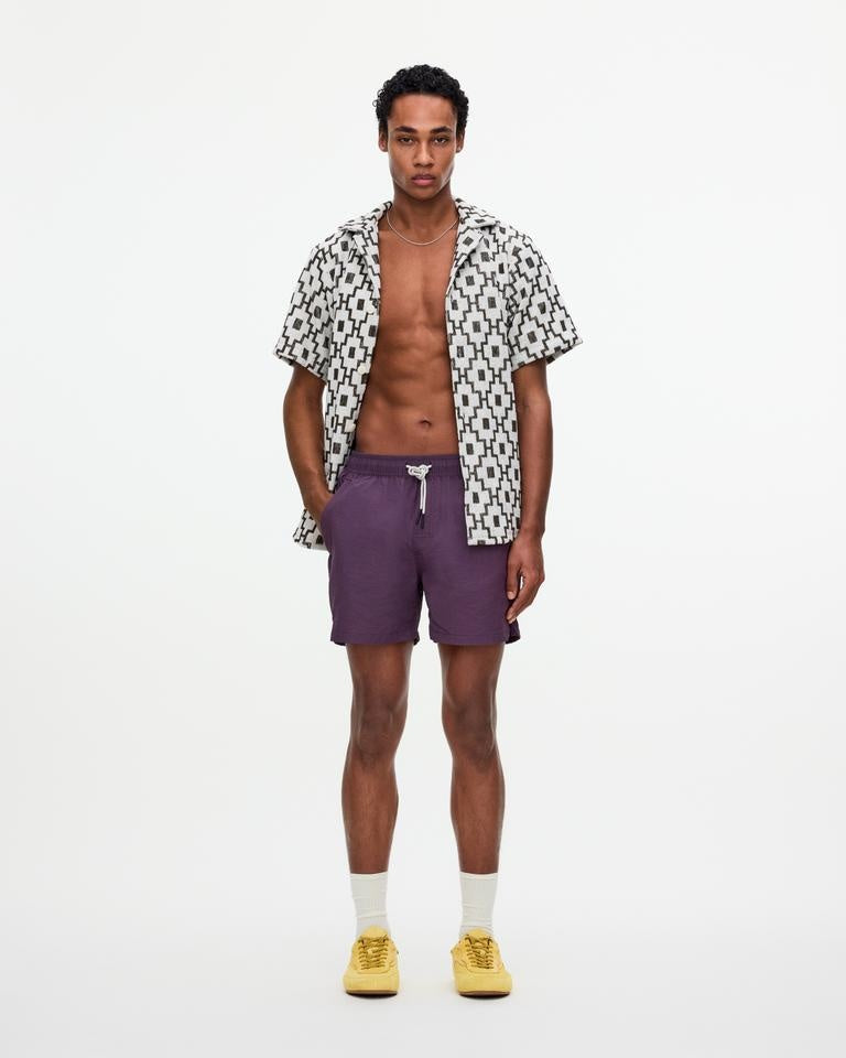Plum Nylon Swim Shorts 5001-330-0007