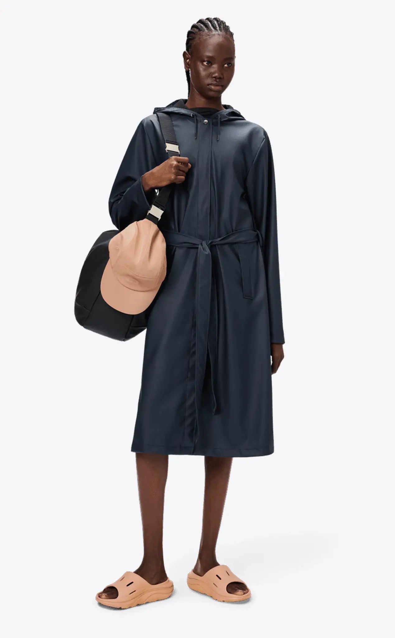 Rains A-Line Longer W Jacket Navy_2