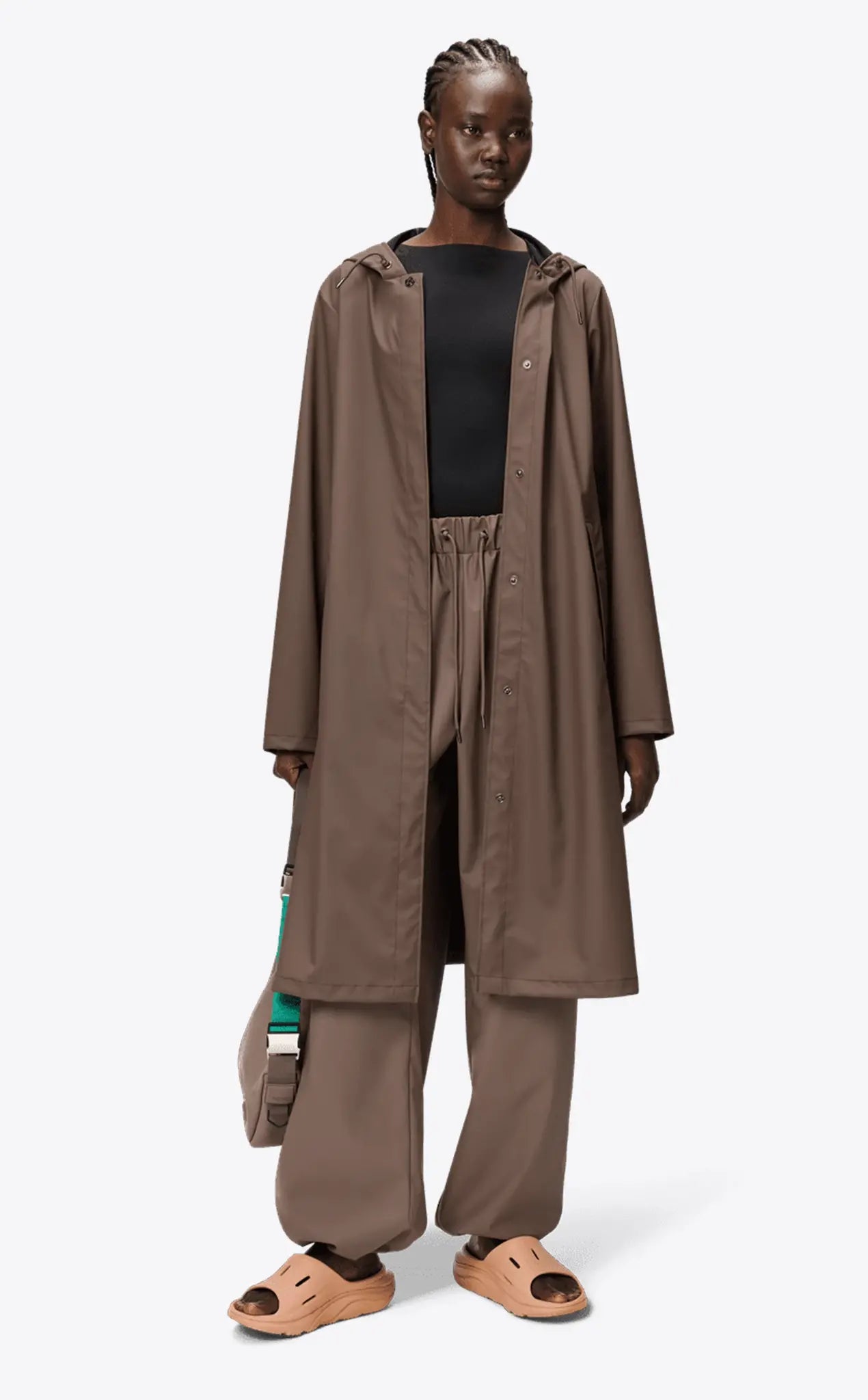 Rains A-Line Longer W Jacket Shade_2