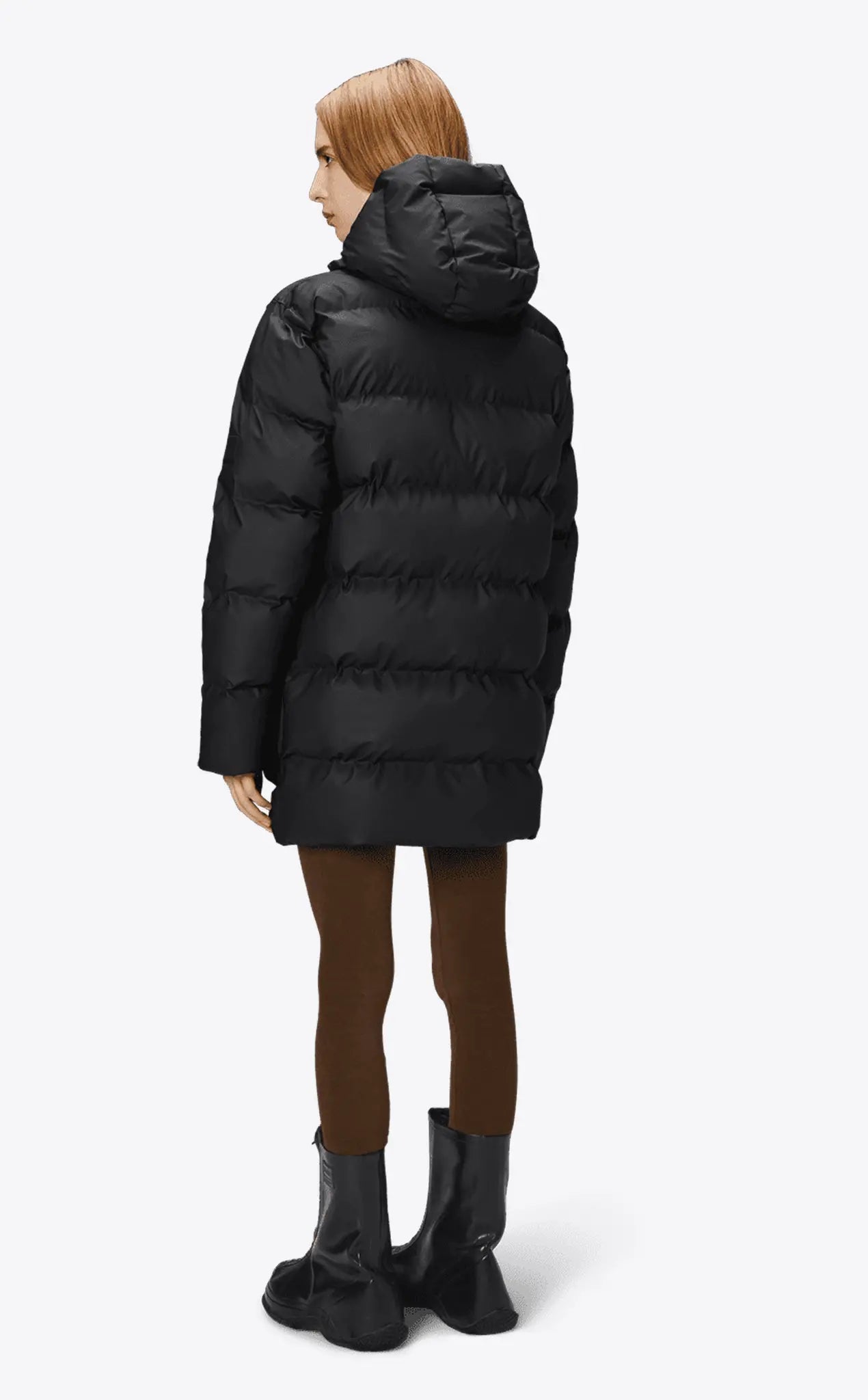 Rains Alta Long Puffer Cargo Jacket Black_4
