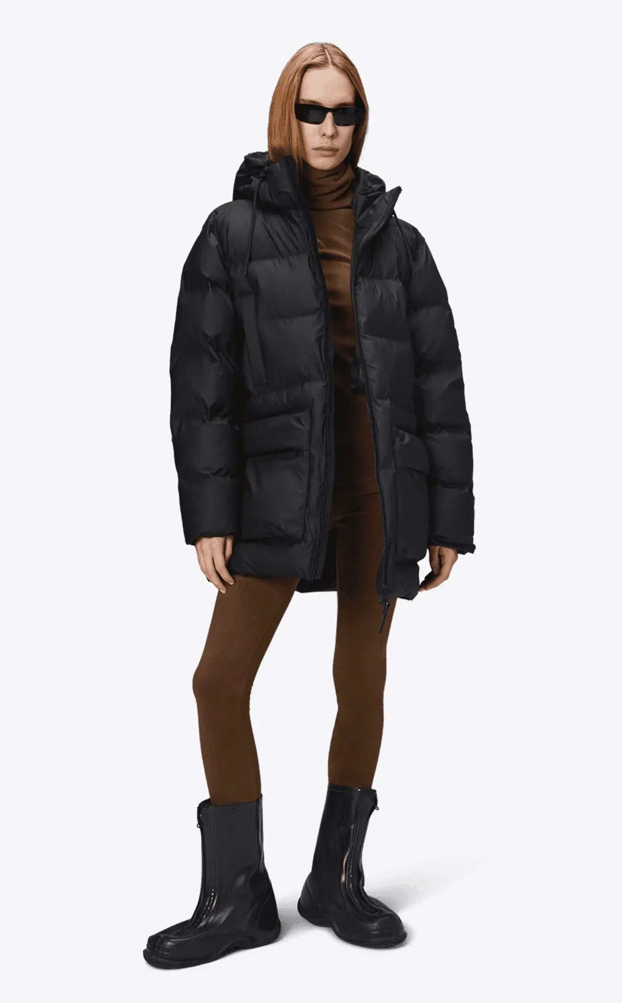 Rains Alta Long Puffer Cargo Jacket Black_5