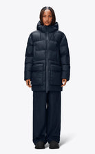 Rains Alta Long Puffer Cargo Jacket Dune Navy_5